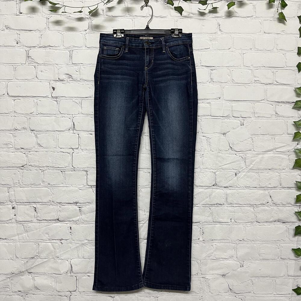 Y2K Guess Kate Boot dark blue wash bootcut low rise jeans size 28 - Picture 3 of 7